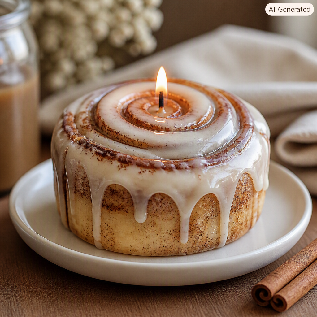 Cinnamon Roll Candle — Warm Bakery Soy Candle