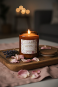 Lavender & Pink Peony Candle