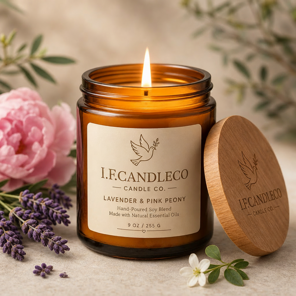 Lavender & Pink Peony - I.F.Candleco